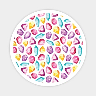 Colorful Gemstone Crystal Pattern Magnet